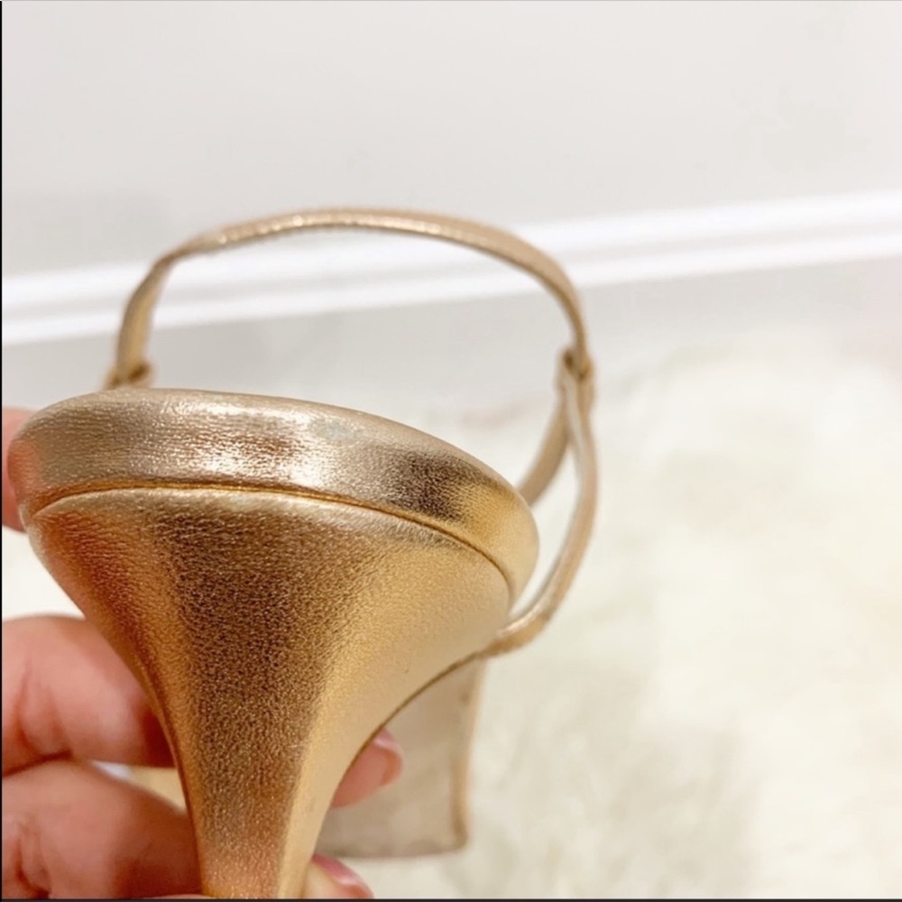 Manolo Blahnik Yeta rose gold crystal ring Sz 8 - Picture 6 of 8